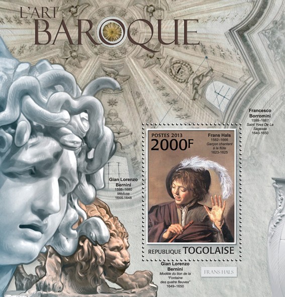 Baroque Art - Issue of Togo postage stamps