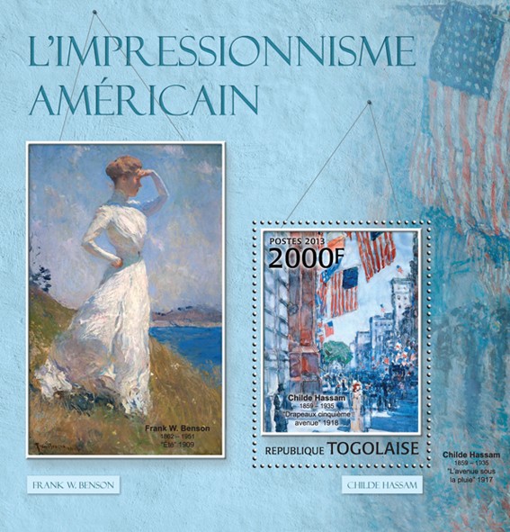 American Impressionism - Issue of Togo postage stamps