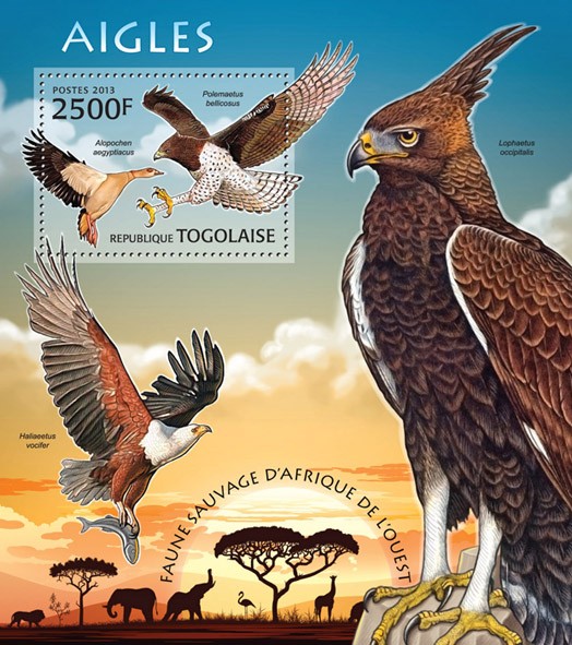 Eagles  - Issue of Togo postage stamps