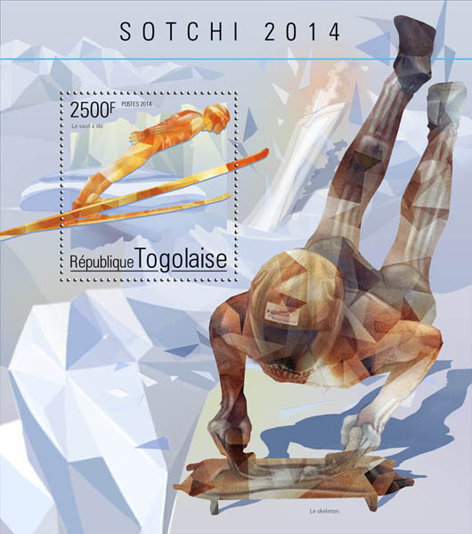 Sochi 2014 - Issue of Togo postage stamps