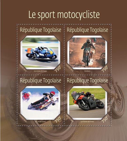 Motorcycle sport  - Issue of Togo postage stamps