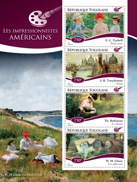 American impressionists - Issue of Togo postage stamps