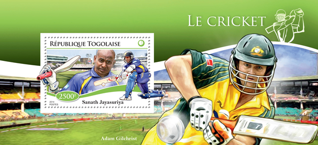Cricket - Issue of Togo postage stamps