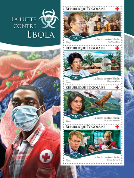 Ebola virus - Issue of Togo postage stamps