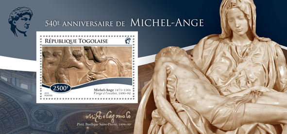 Michelangelo - Issue of Togo postage stamps
