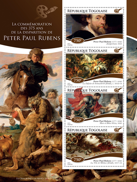 Peter Paul Rubens - Issue of Togo postage stamps