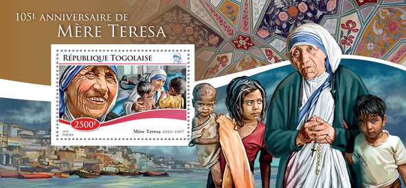 mother Teresa - Issue of Togo postage stamps