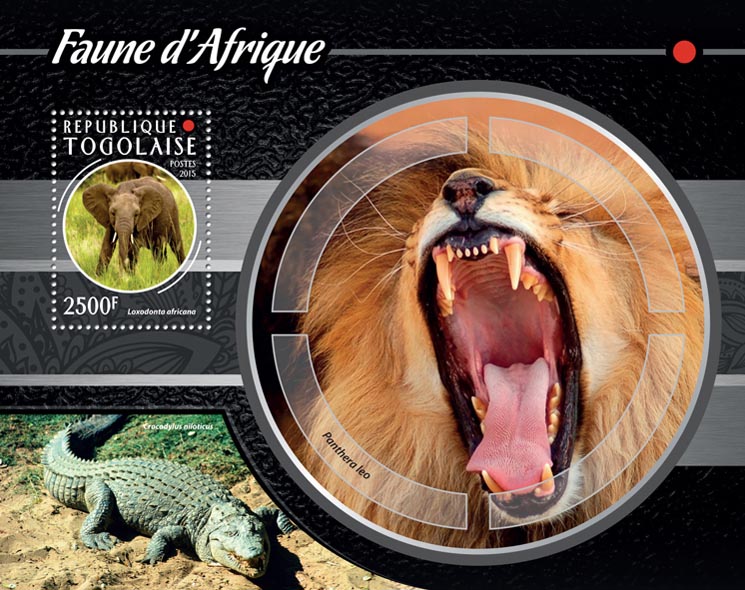 African fauna - Issue of Togo postage stamps