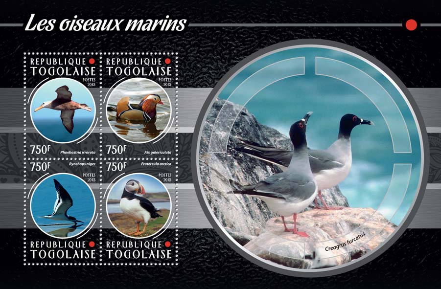 Seabirds - Issue of Togo postage stamps