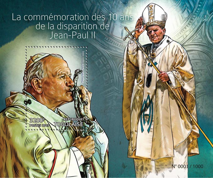 John-Paul II - Issue of Togo postage stamps