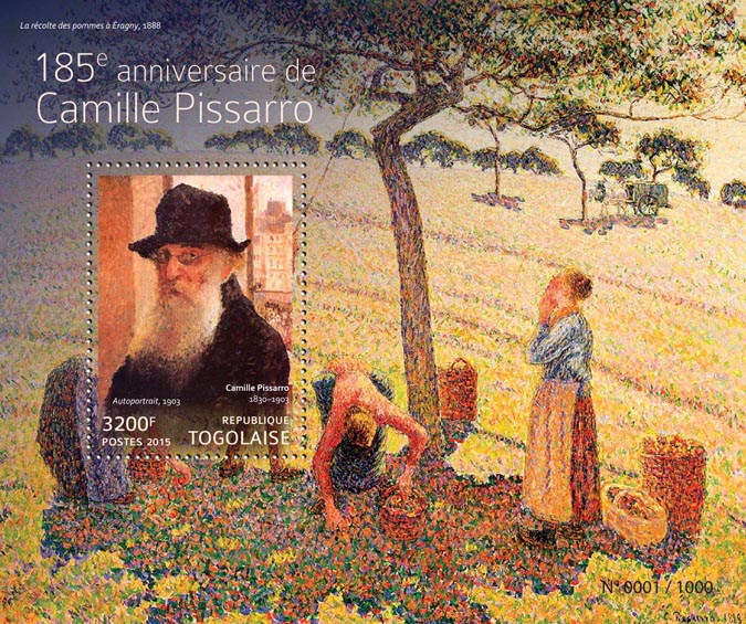 Camille Pissarro - Issue of Togo postage stamps