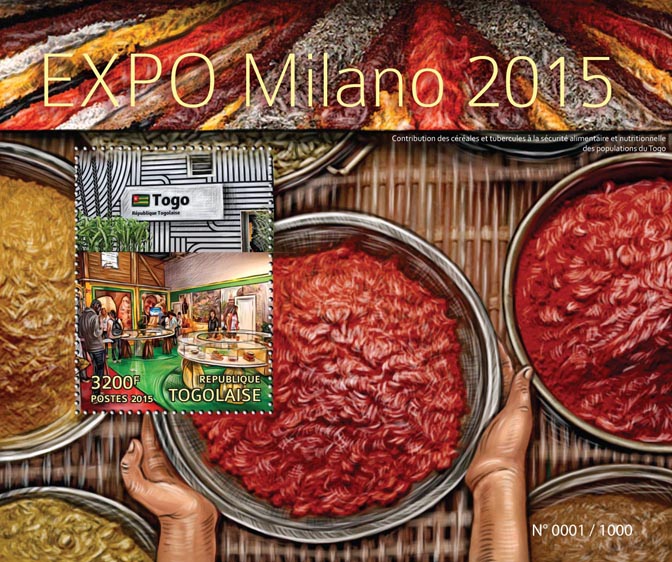 EXPO Milano 2015 - Issue of Togo postage stamps
