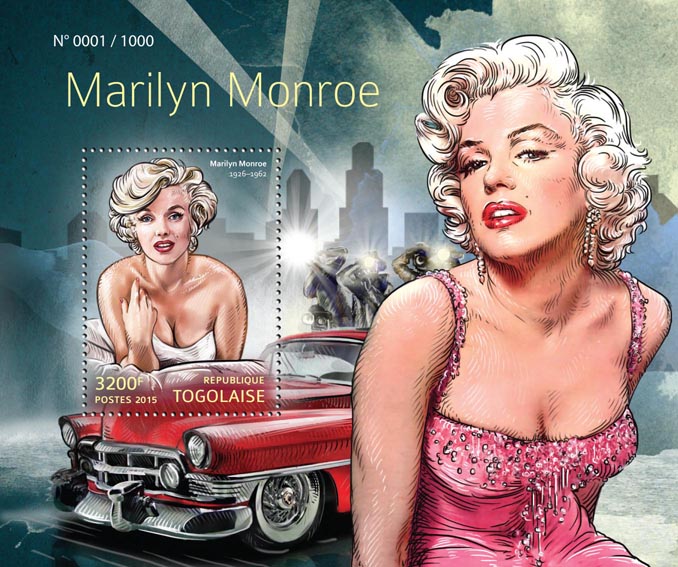 Marilyn Monroe - Issue of Togo postage stamps
