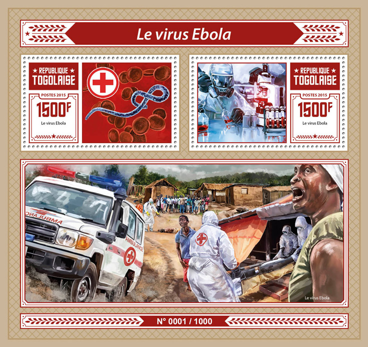 Ebola virus - Issue of Togo postage stamps