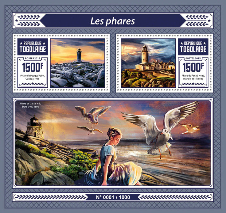 Lighthouses - Issue of Togo postage stamps