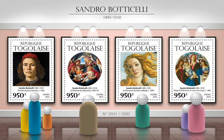 Sandro Botticelli  - Issue of Togo postage stamps