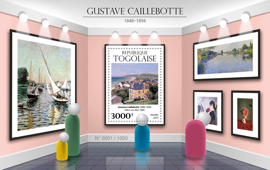 Gustave Caillebotte - Issue of Togo postage stamps