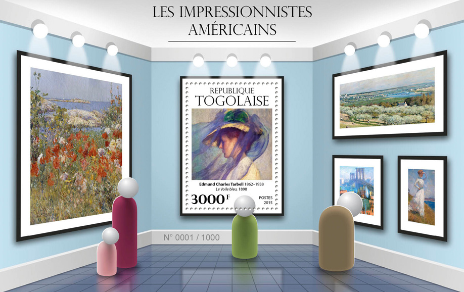 American Impressionists - Issue of Togo postage stamps
