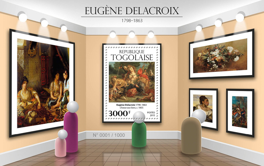 Eugene Delacroix - Issue of Togo postage stamps