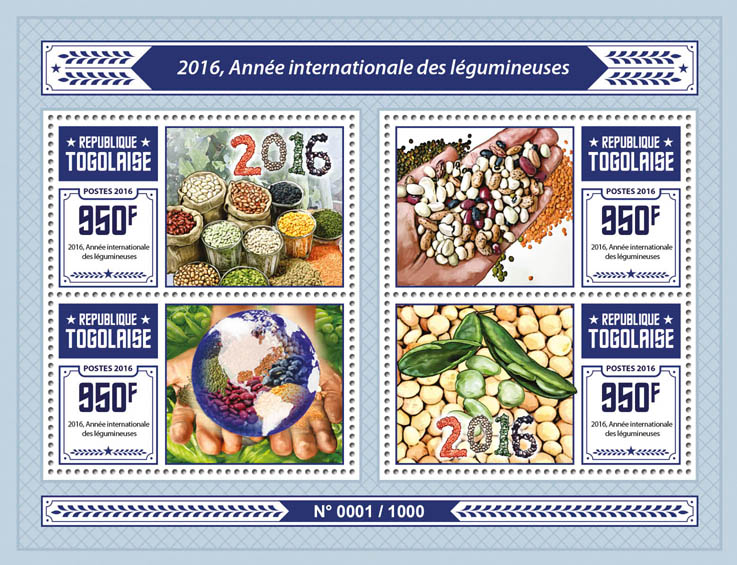 Legumes - Issue of Togo postage stamps