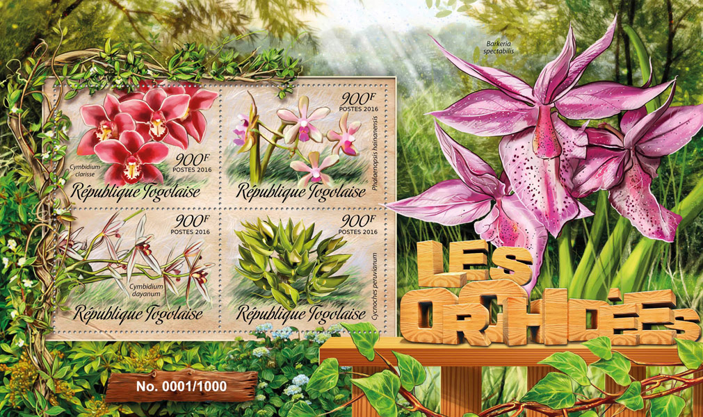 Orchids - Issue of Togo postage stamps