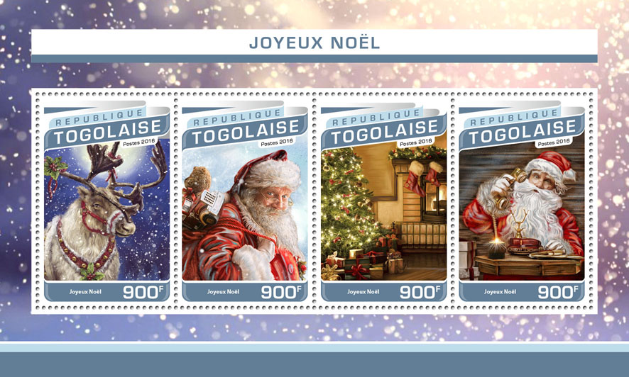 Merry Christmas - Issue of Togo postage stamps