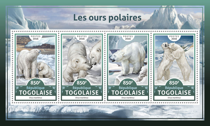 Polar bears - Issue of Togo postage stamps