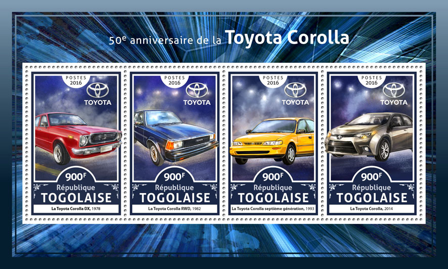 Toyota Corolla - Issue of Togo postage stamps