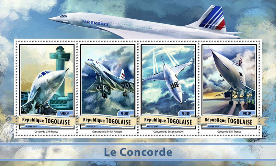 Concorde - Issue of Togo postage stamps