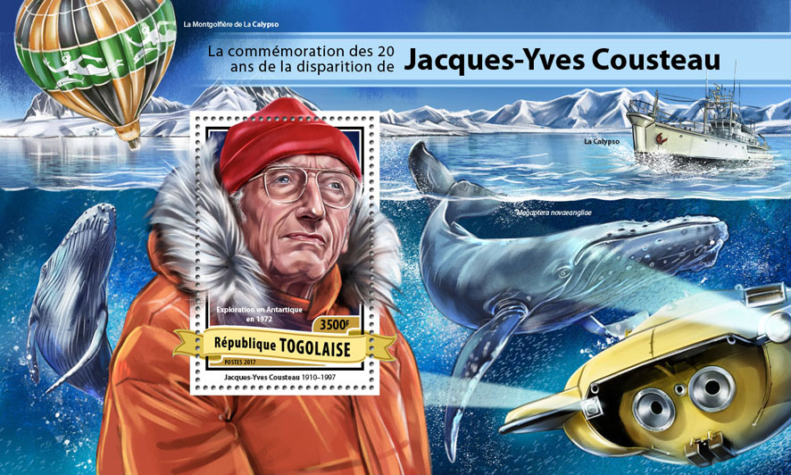 Jacques-Yves Cousteau - Issue of Togo postage stamps