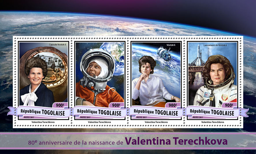 Valentina Tereshkova - Issue of Togo postage stamps