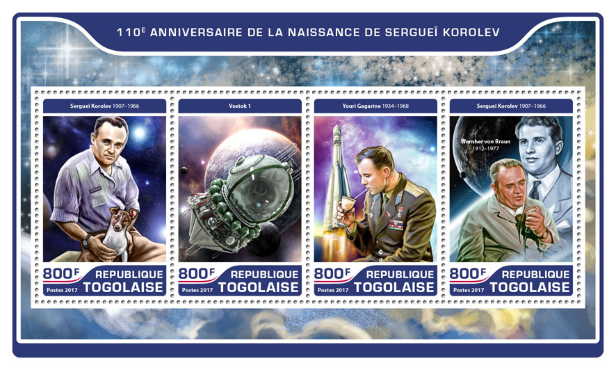 Sergey Korolev - Issue of Togo postage stamps