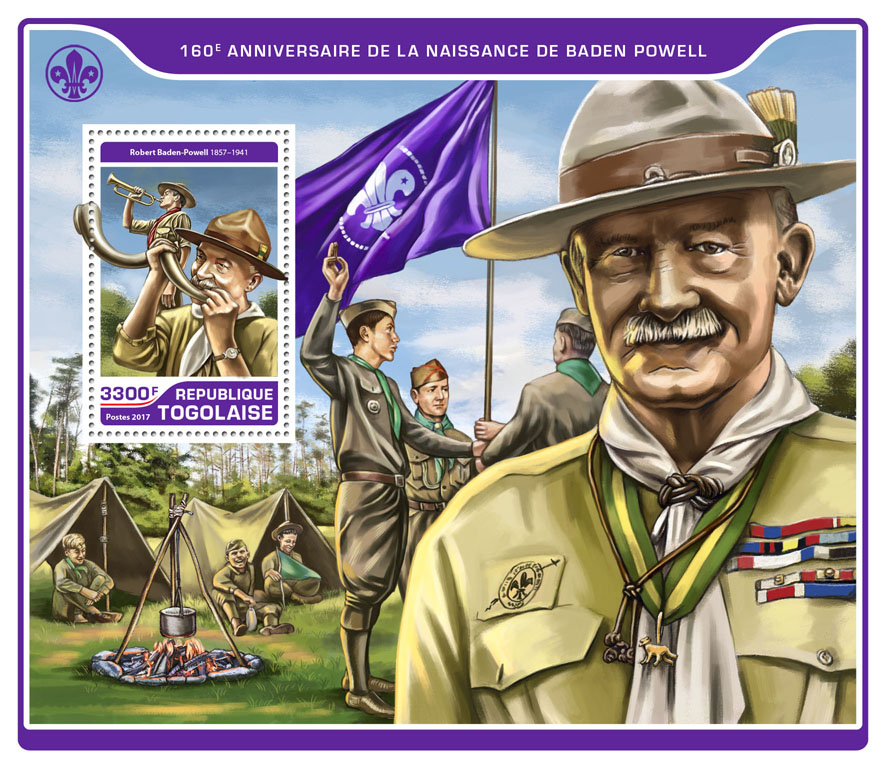 Baden Powell  - Issue of Togo postage stamps