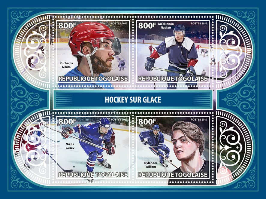 Ice Hockey - Issue of Togo postage stamps