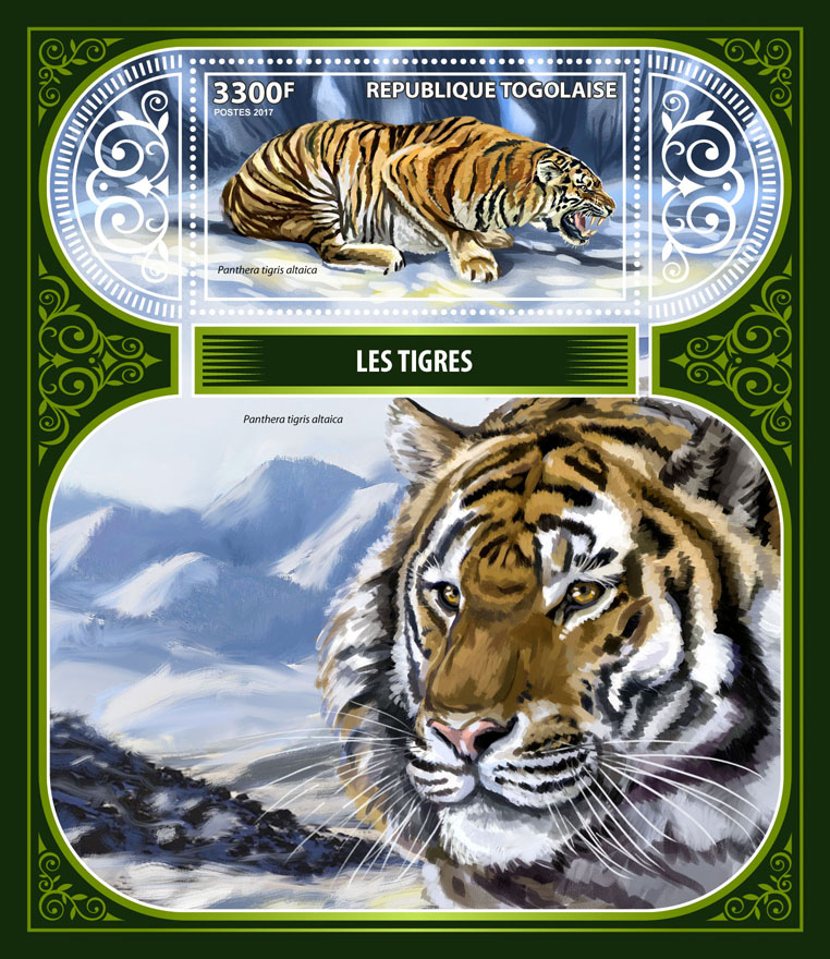 Tigers - Issue of Togo postage stamps