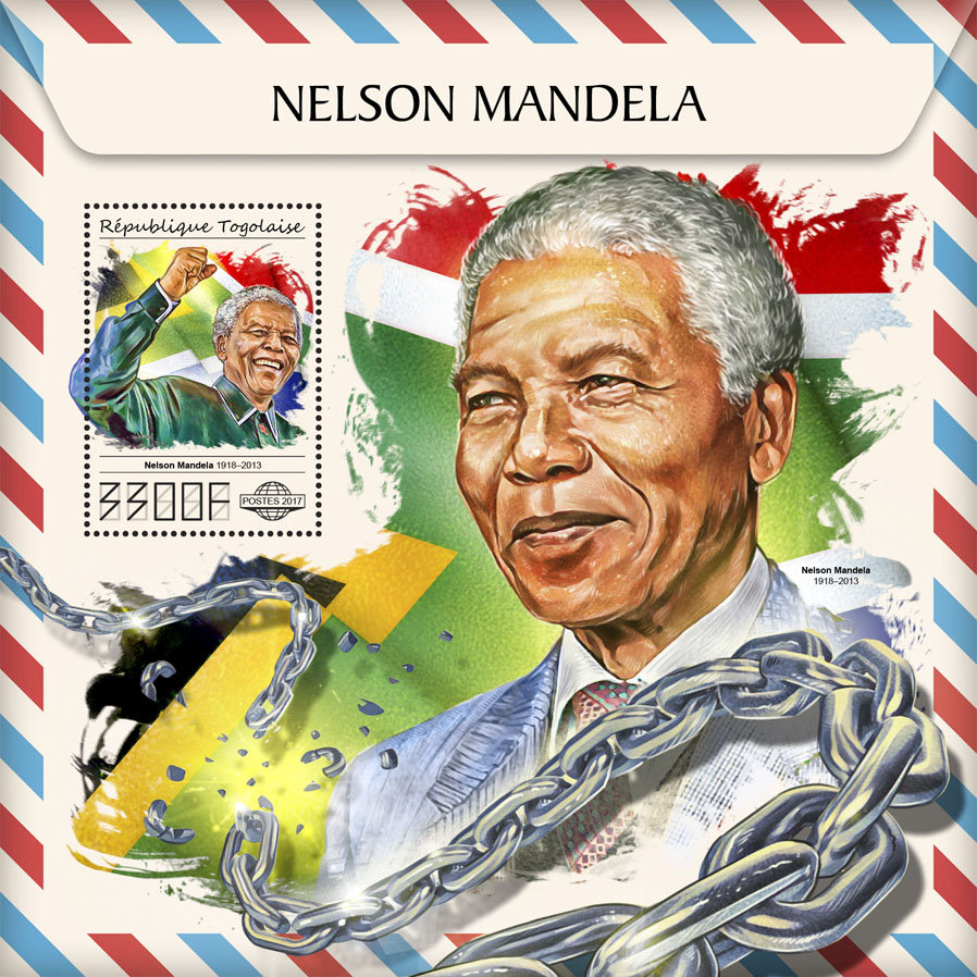 Nelson Mandela - Issue of Togo postage stamps