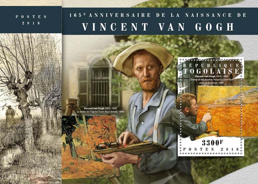 Vincent van Gogh - Issue of Togo postage stamps