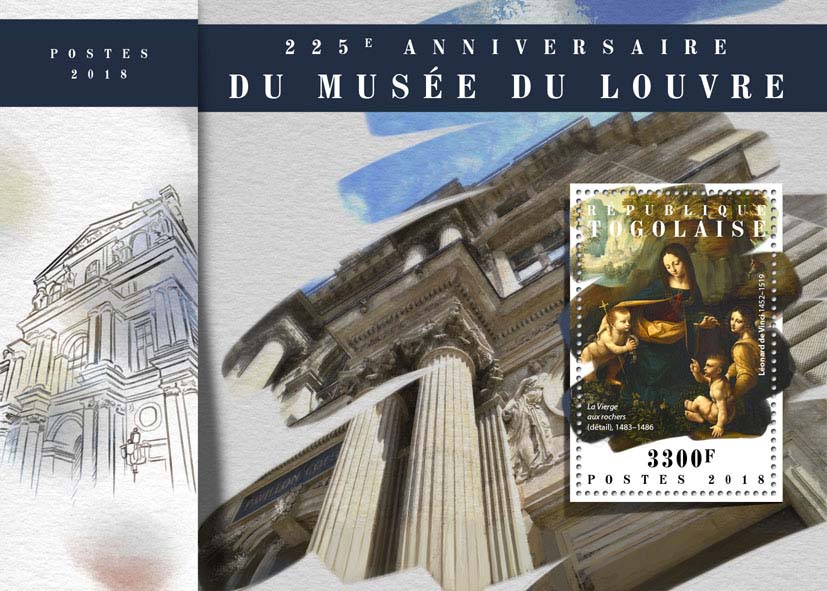 Louvre museum - Issue of Togo postage stamps