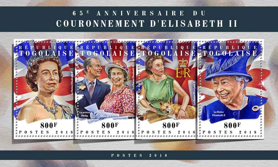 Elizabeth II - Issue of Togo postage stamps