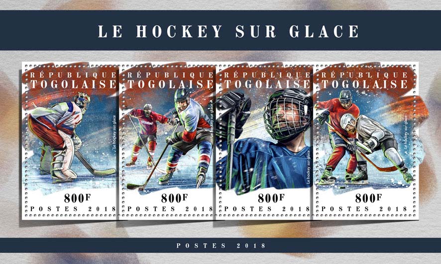 Ice hockey  - Issue of Togo postage stamps