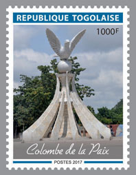 Dove of peace - Issue of Togo postage stamps