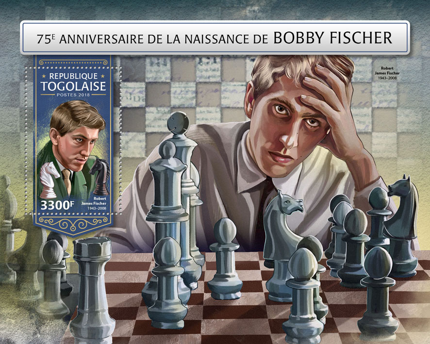 Bobby Fischer - Issue of Togo postage stamps