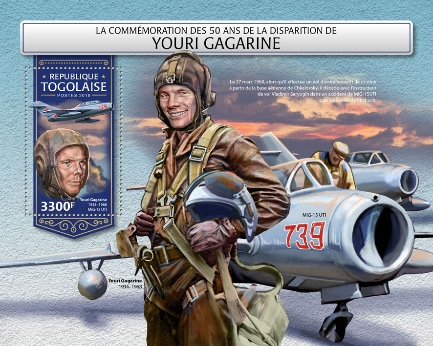 Yuri Gagarin  - Issue of Togo postage stamps