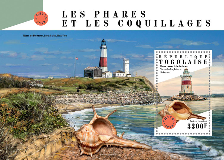 Lighthouses and shells - Issue of Togo postage stamps