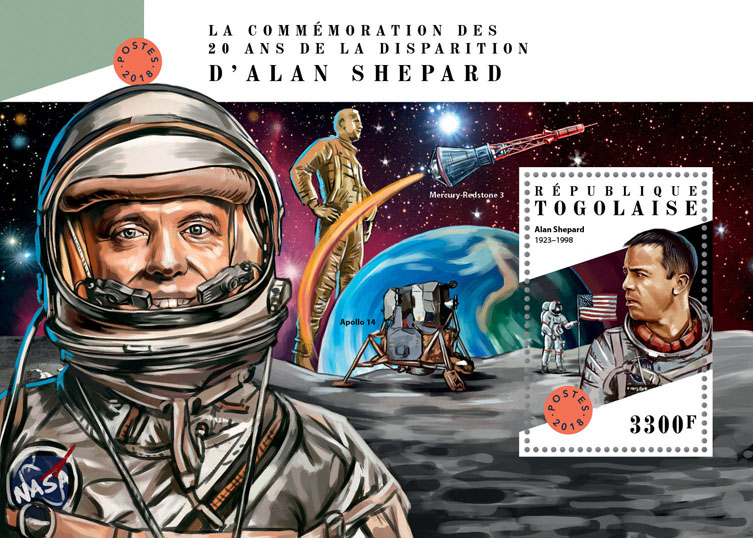 Alan Shepard - Issue of Togo postage stamps