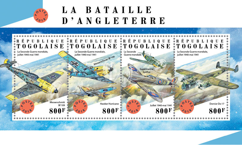 Battle of Britain - Issue of Togo postage stamps