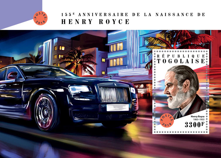 Henry Royce - Issue of Togo postage stamps