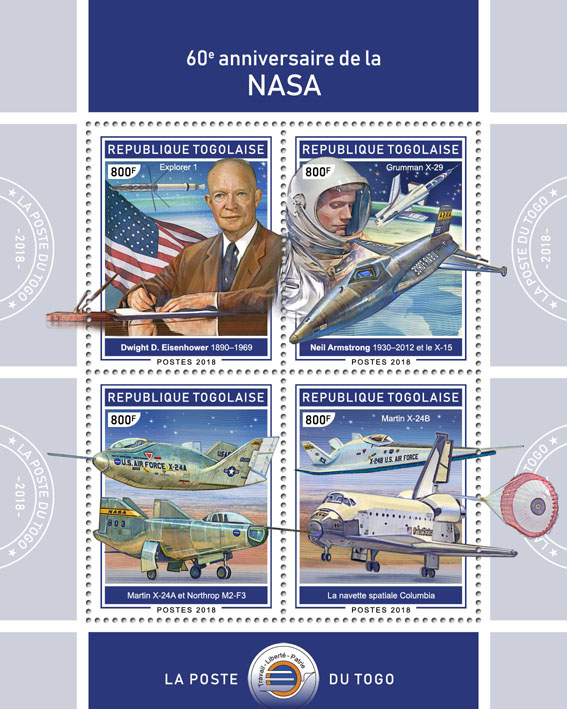 NASA (I) - Issue of Togo postage stamps