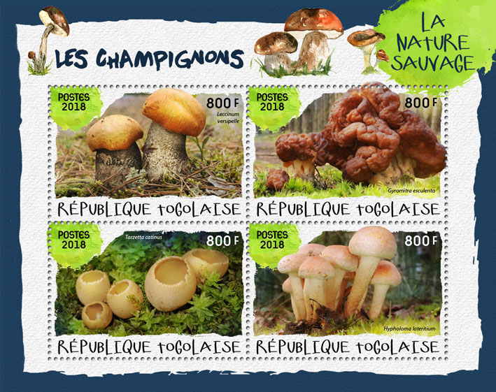 Mushrooms (I) - Issue of Togo postage stamps