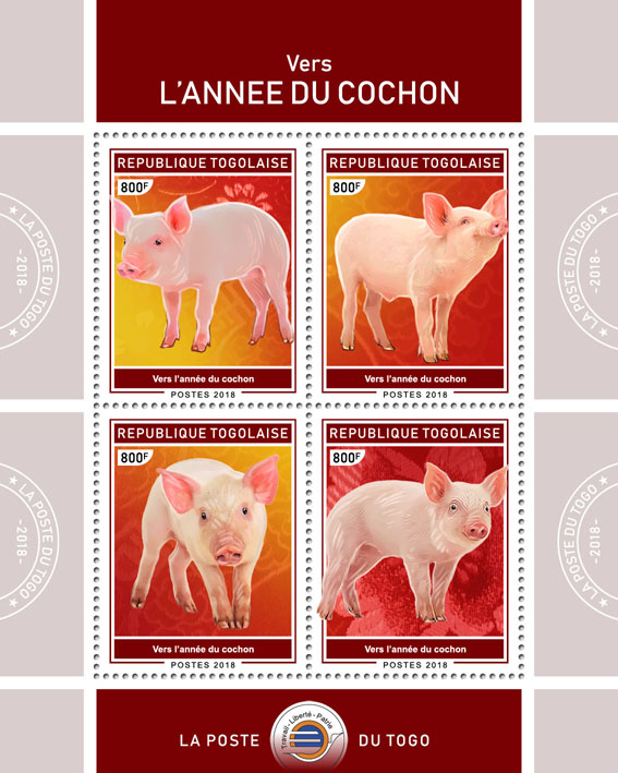 Year of the Pig (II) - Issue of Togo postage stamps